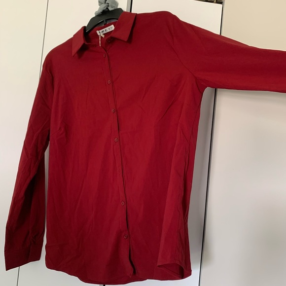 Red Button Up - Picture 2 of 5